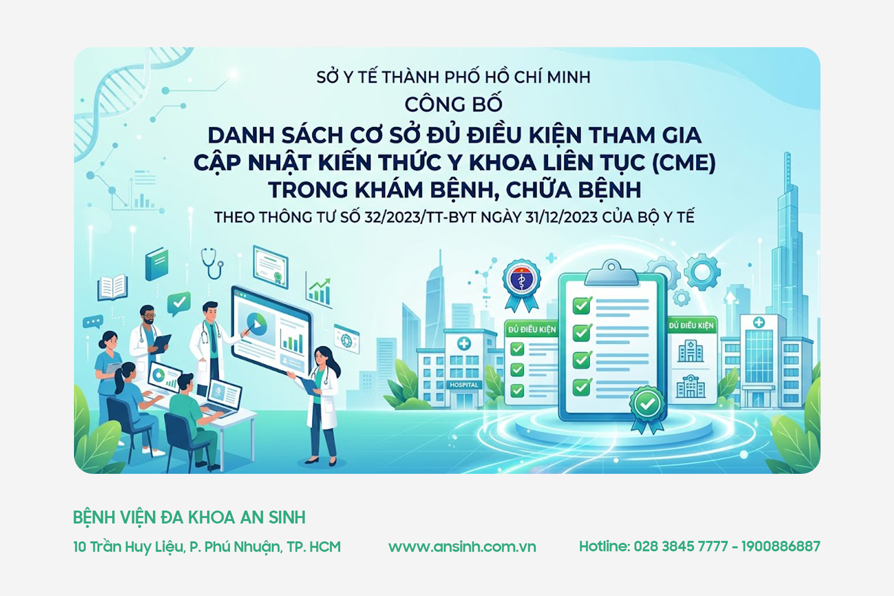 Nội dung đào tạo CME Bệnh viện An Sinh được cấp phép